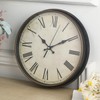 Vintage Wall Clock, 30 cm Roman Numeral Design, Antique Black
