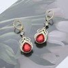Yheakne Vintage Teardrop Sapphire Earrings Sapphire Crystal Dangle Earrings Blue