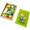 HABA 304641 Wooden Puzzle Colourful Job Mix, Puzzle Box with