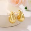PRETOLE Gold Teardrop Earrings for Women, 14K Gold Plated Thick