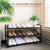 Gonfoam 3-Tier Expandable Shoe Rack,Adjustable Shoe Shelf Storage Organizer Heavy