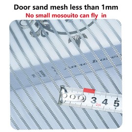 Qrity Magnetic Fly Screen Door 70 x 200cm, Mosquito Screen, Mesh Curtain, Fully Self Seal Automatically, Bug Mesh Curtain for Patio Front Back Door