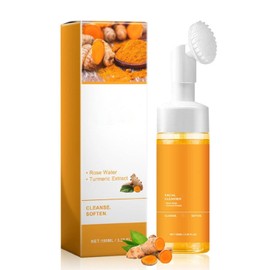 OUKPANE 2PcsTurmeric Facial Cleanser, Turmeric Foaming Facial Wash, For All Skin Deep Cleaning.