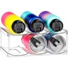 Stackable Water Bottle Organizer Rack, 2 Tier Clear Plastic Holder