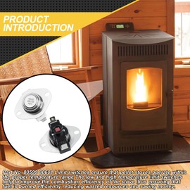 80599 Low-Temp & 80601 High Temp Limit Switch for Vogelzang VG5790/VG5770, US Stove Bay Front 5660, Ashley AP5660L Pellet Stoves - Compatible with Breckwell/Hardy/Hot Blast
