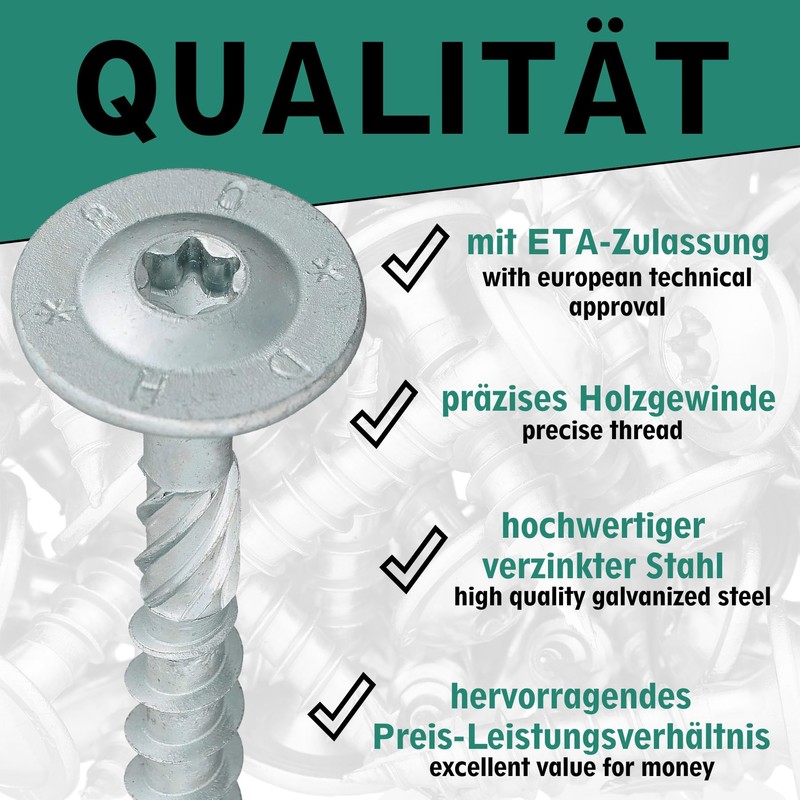 Flat Head Screws with Torx Drive (TX) | Galvanised |