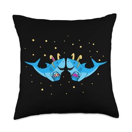 Egg Rabbit Hai Whale Bunny Costume Jesus Resurrection Easter Throw Pillow