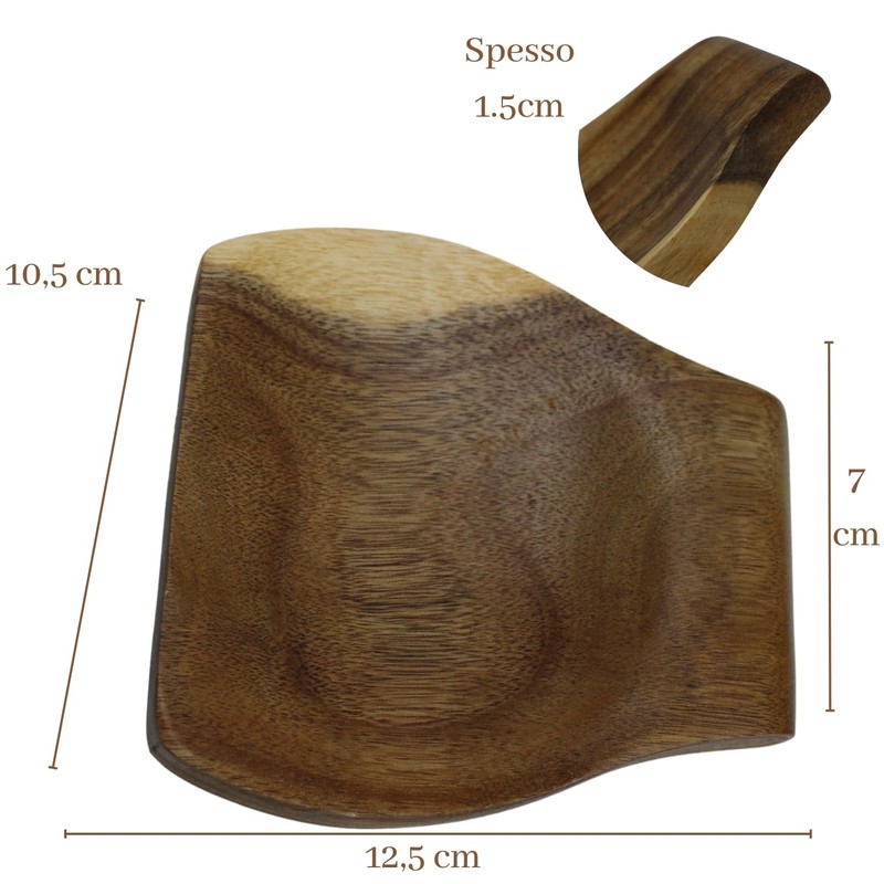 Amore Legno Sforza Wooden Spoon Rest, Cutlery Tray for Spoons