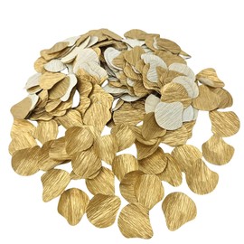 Mybbshower 600 PCS Gold Crepe Paper Rose Petals for Wedding Flower Girl to Throw Petals for Romantic Night Centerpieces Baby Shower Valentine's Day Decor