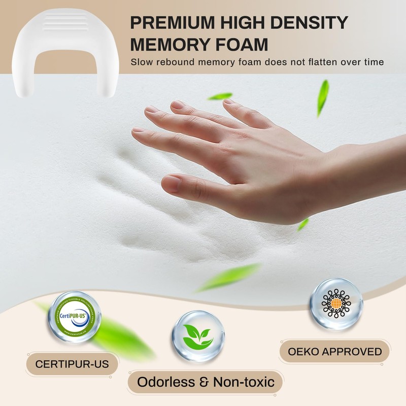 WOGAHEV Reading Pillow for Bed, Lap Desk for Laptop, Memory