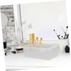 GRIRIW 2pcs Transparent Storage Box Organizer for Desktop Lid Style