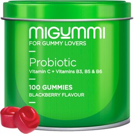 Intestinal Probiotic Gummies | 100 Gummies with Natural Blackberry Flavour | Probiotics, Vitamin C, B3, B5 and B6 | Intestinal Flora, Bloating and Bloating | Bifidobacterium, Lactobacillus | Vegan