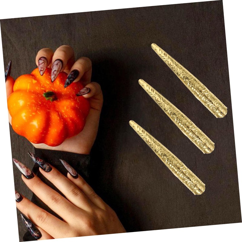 Baluue 10pcs Fingertip Nail Rings Protection for Women Metal Finger