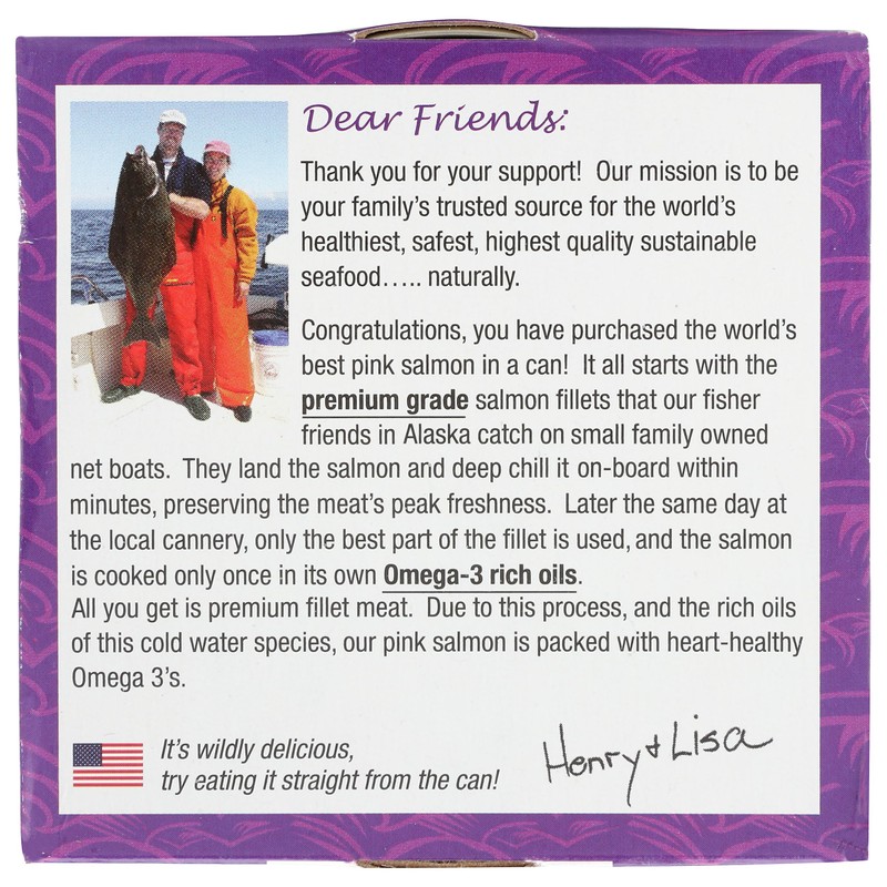 Henry & Lisa's Natural Seafood Wild Alaskan Pink Salmon, 6