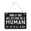 Pearhead Pet's Baby Announcement Chalkboard Photo Prop Sign, Mom &