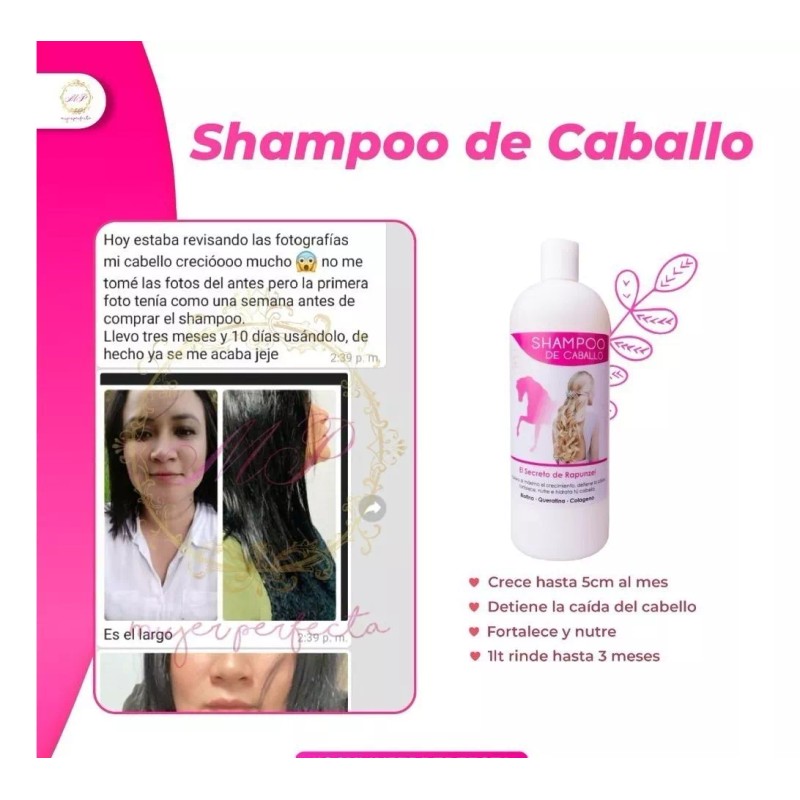 Mujer Perfecta Shampoo Crece Abundante