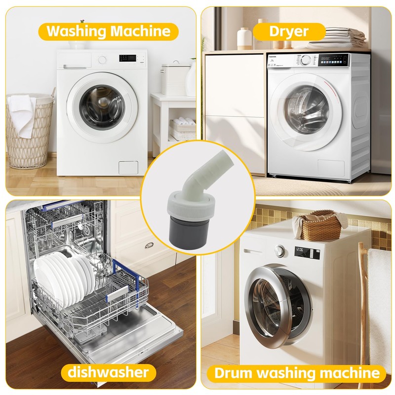 Washing Machine Drain Adapter, Siphon Washing Machine Connection Adapter, Washing