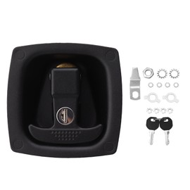 T Handle Door Latch 4x6mm Hole Spacing Zinc Alloy Folding Rotary Compression Toolbox Entrance Locking Latch for RV Boat