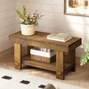 HOKYHOKY Solid Wood Entryway Bench - 31.5" Farmhouse Small Storage