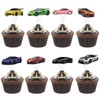 Lyosehy 48PCS Race Car Cupcake Toppers - 8 Designs, 6pcs