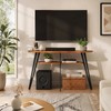 Half Moon Table for Entryway, Narrow Console Table with Shelf