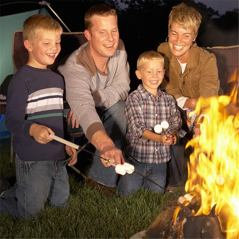 Mluchee 8Pack Marshmallow Roasting Sticks Smores Skewers for Fire Pit