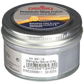 pedag Premium Shoe Cream Polish 851 for Smooth Leather, Made in Germany, Stone Grey 19 Color, 50ml/1.7oz