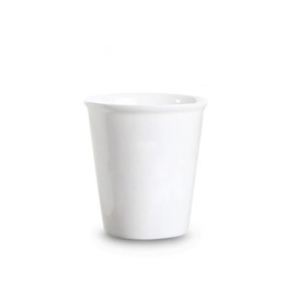 RabyLeo Paper Cup Design Ceramic Mug Eco-Friendly Reusable Cup, Minimalist Home & Office Use (White & 400ml)