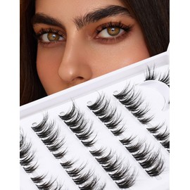 Lash Clusters 7 Pairs Cluster Lashes Natural Look DIY Lash Extension Lashes That Look Like Extensions Wispy Lashes Fluffy Eyelash Clusters Thin Band & Soft