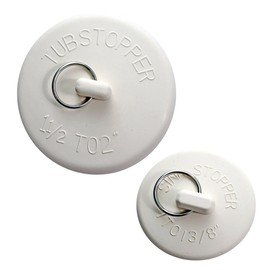 Arology 2 Pack Rubber Drain Stopper Plugs, Fit Most Drains with 2 Different Sizes, Works for Bathtubs, Kitchen Sinks, Bathroom, Laundry, and More