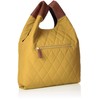 Forna Quilted Marche-Shaped Tote Bag, yellow (mustard)