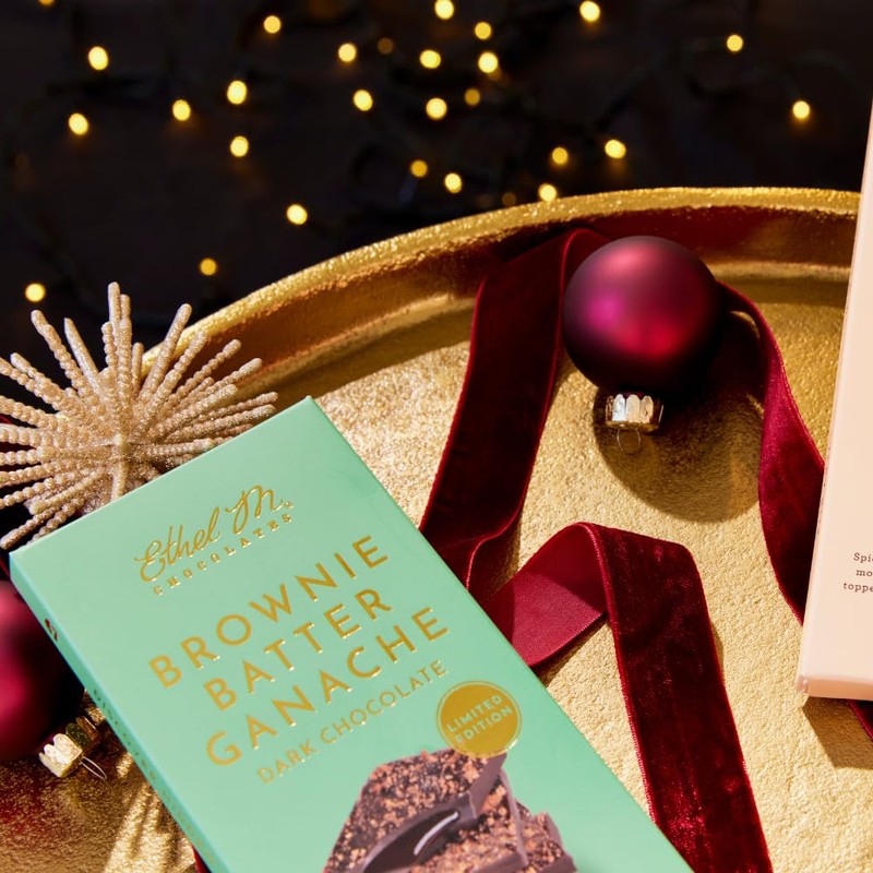 Ethel M Chocolates Holiday Brownie Batter Ganache Dark Chocolate Gourmet