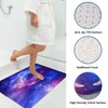 AAtter 4 Piece Galaxy Shower Curtain Set Space Universe Starry