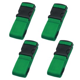 iPEAK Luggage Straps, Suitcase Straps, Heavy Duty Adjustable Travel Bag Strap, Bright Colors, Belt with Quick Release Buckle(4pcs, Green)