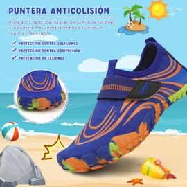 BexpAudpot Zapatos de Agua para Niños, Zapatos de Natación Acuáticos para Niños y Niñas, Ligeros de Secado Rápido, Ideal para Playa, Deporte, Caminar, Piscina, Surf al Aire Libre