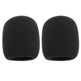 eMagTech 2Pcs SM58 Microphone Pop Filter Replacement Compatible with Shure SM58 PGA48-XLR PGA48 SM58 Beta58A SM48 SM58-S SM58-CN Ball Type Mic 7.6x6.5cm Black