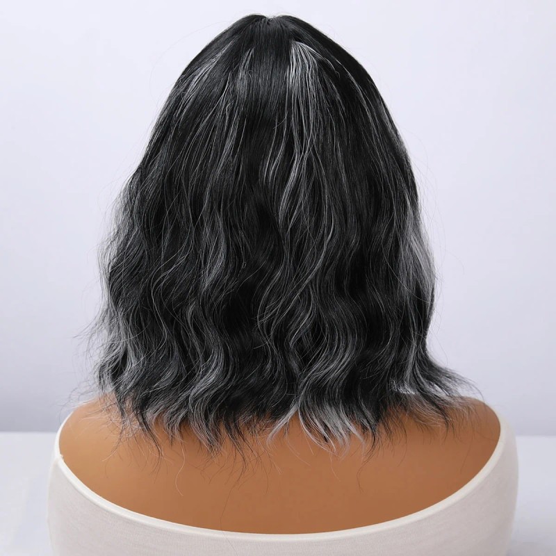 Smilco 2025 New 14-inch Black and White Gradient Highlights Wave