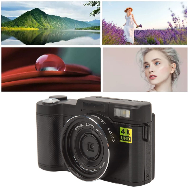 48MP Vlogging Camera, 3.2 Inch IPS Display Screen Flip Screen