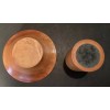 Handmade Signed R. Hine Hand turned Cherry Wood Bowls, 1