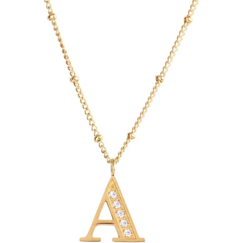 LuckyLy Collares para Mujer Inicial Acero Inoxidable Oro 18K Regalos