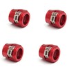 POSENG 4Pcs AN4 Flexible Rubber Hose Pipe Clamp with Screw