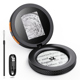 Magnifying Glass with Light,Autofocus Mini Coin Microscope with 3 Levels of Light Adjustment,Illuminated Magnifier for Seniors Reading, Inspection, Coins, Jewelry, Exploring