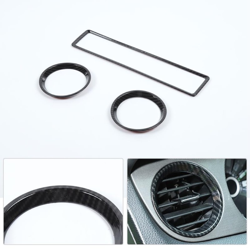 JeCar 3pcs for Mustang Carbon Fiber Interior Trim Kit for