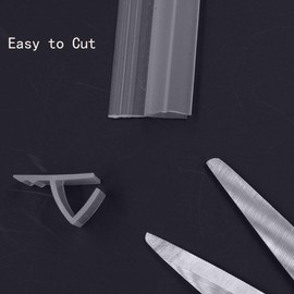 Shower Glass Door Seal Strip, 120 Inch Silicone Soft Shower Door Sweep to Stop Leaks, Frameless Seal Strip