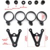 xitomer 50mm Motorcycle Headlamp Bracket Front Fork Support Mount Round