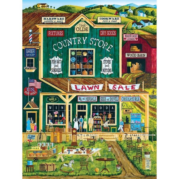 MasterPieces Town & Country The Old Country Store Large 300 Piece EZ Grip Jigsaw Puzzle by Art Poulin