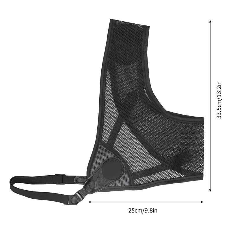 Archery Chest Guard Adjustable 3D Composite Mesh PU Leather Breathable