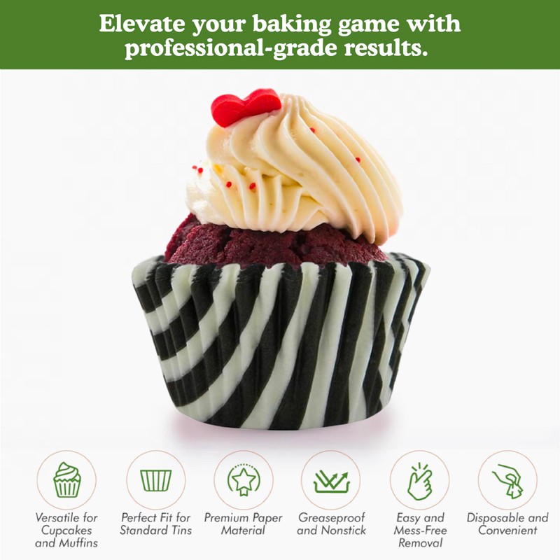 Regency Wraps Greaseproof Professional Grade Baking Cups, Pack of 40,