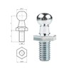 LST Set of ball pin ball head ball socket M8