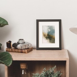 Fun Memories 8x10 Picture Frame with Mat for 5x7, Made of Solid Wood with Plexiglass, 8x10 Inch Photo Frames for Tabletop and Wall Mounting, 8 by 10 Frame, Black Color, 1 Pack